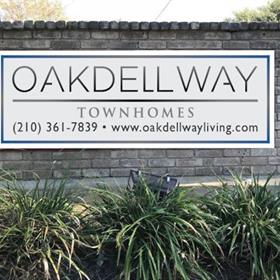 Oak Dell Way uses a monument sign to help visitors locate the complex